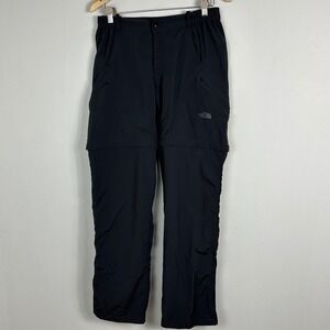 North Face Flight Series Black Convertible Hiking Pants Womens Sz Large Mid Rise
